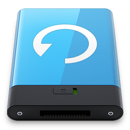 Blue Backup W Icon 256x256 png